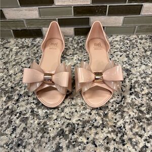 Mel designed by Melissa toddler Pink Bow Flats